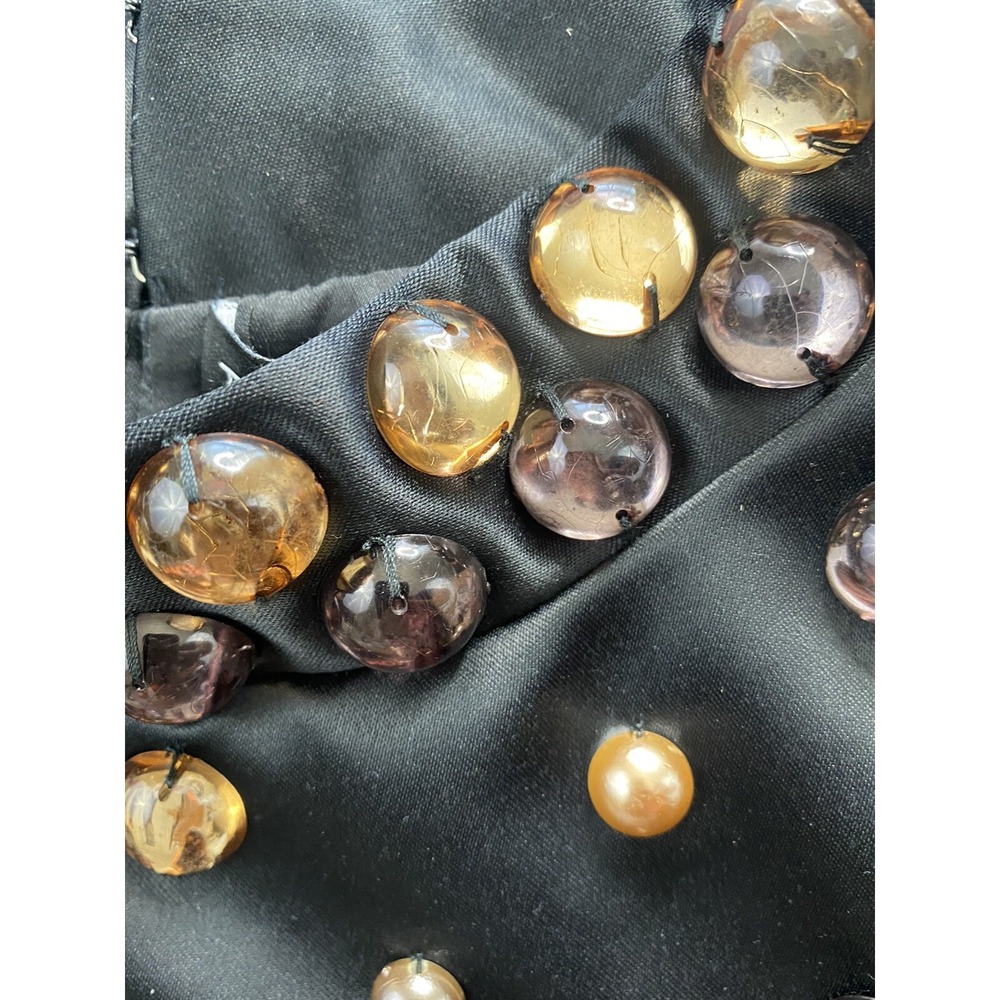 Anthropologie Tanvi Kedia Mini Dress Large Women‎ Sleeveless Shine Preppy Retro - Picture 6 of 16